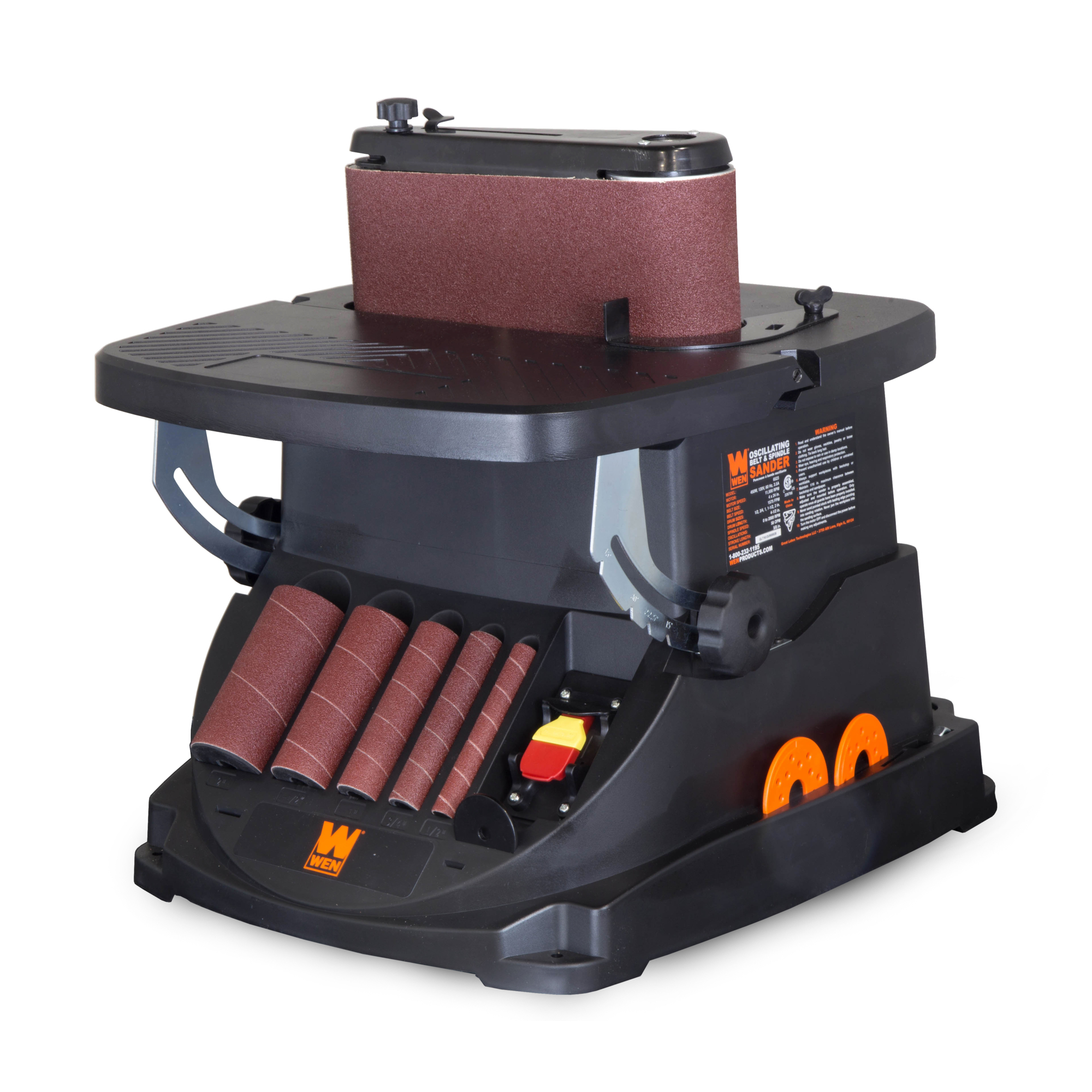 WEN Oscillating Belt and Spindle Sander - 3.5 Amps, 2000 OPM, Model# 6524